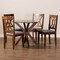 Baxton Studio Maya Grey Upholstered and Walnut Wood 5-Piece Dining Set 173-9882-10891 - alternate 7